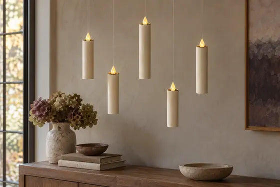 Floating candle display, AI styling mockup