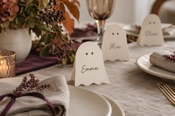 Little ghost place cards, AI styling mockup